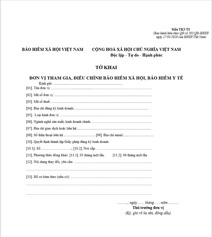 Thủ tục đăng ký lao động tham gia BHXH bắt buộc, BHYT bắt buộc và bảo hiểm thất nghiệp đối với đơn vị tham gia lần đầu, đơn vị di chuyển từ địa bàn tỉnh, thành phố khác đến